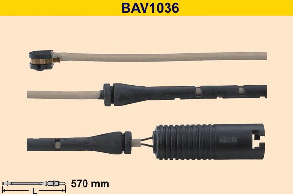 Barum BAV1036 - Сигналізатор, знос гальмівних колодок autocars.com.ua