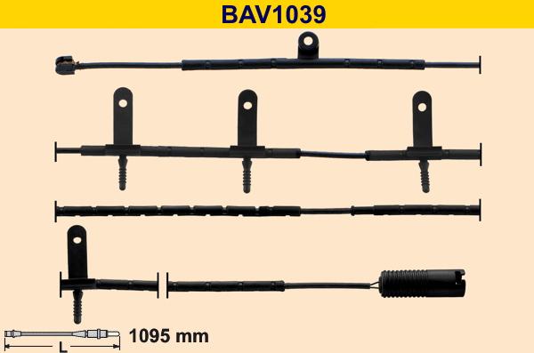 Barum BAV1039 - Сигнализатор, износ тормозных колодок avtokuzovplus.com.ua