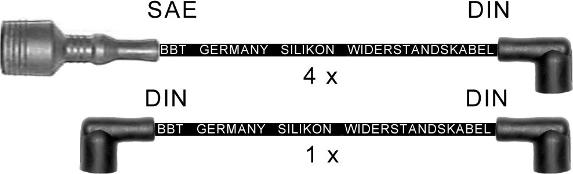 BBT ZK1009 - Комплект проводів запалювання autocars.com.ua
