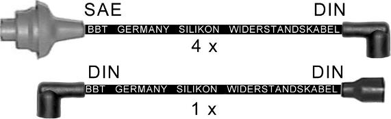 BBT ZK1535 - Комплект проводів запалювання autocars.com.ua