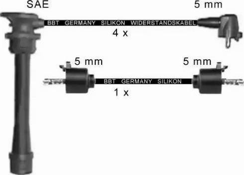 BBT ZK1698 - Комплект проводів запалювання autocars.com.ua
