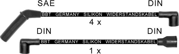 BBT ZK1745 - Комплект проводів запалювання autocars.com.ua