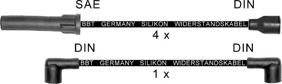 BBT ZK1878 - Комплект проводів запалювання autocars.com.ua