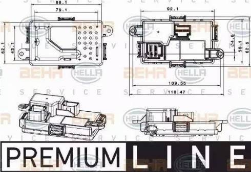 BEHR HELLA Service 5HL 351 321-651 - Регулятор, вентилятор салона autodnr.net