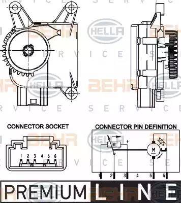 BEHR HELLA Service 6NW 351 344-021 - Регулировочный элемент, смесительный клапан autodnr.net