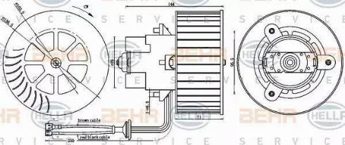 BEHR HELLA Service 8EW 009 100-261 - Вентилятор салону autocars.com.ua