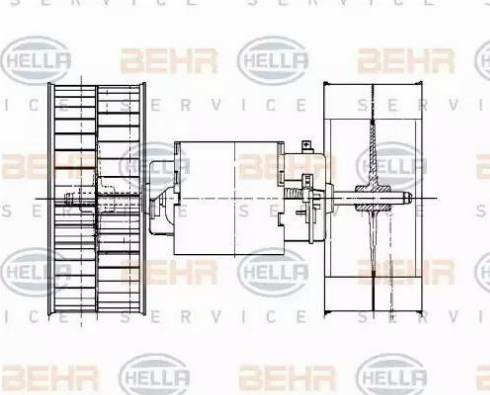 BEHR HELLA Service 8EW 009 100-621 - Вентилятор салону autocars.com.ua