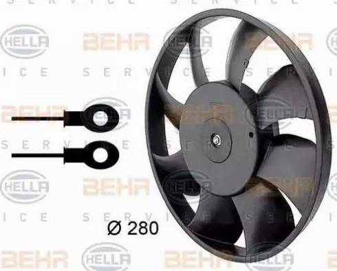 BEHR HELLA Service 8EW 009 144-331 - Вентилятор, охолодження двигуна autocars.com.ua