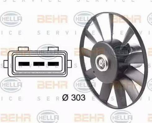 BEHR HELLA Service 8EW 009 144-501 - Вентилятор, охолодження двигуна autocars.com.ua