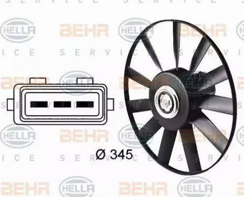 BEHR HELLA Service 8EW 009 144-511 - Вентилятор, охолодження двигуна autocars.com.ua