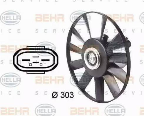 BEHR HELLA Service 8EW 009 144-541 - Вентилятор, охолодження двигуна autocars.com.ua