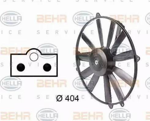 BEHR HELLA Service 8EW 009 144-731 - Вентилятор, охолодження двигуна autocars.com.ua