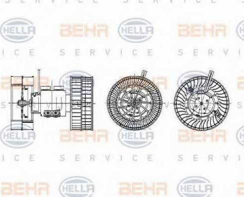 BEHR HELLA Service 8EW 009 157-781 - Вентилятор салону autocars.com.ua