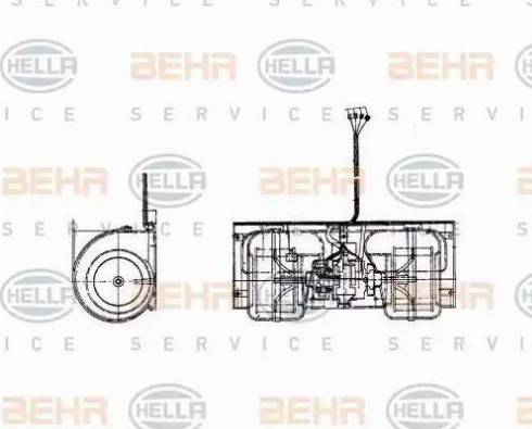 BEHR HELLA Service 8EW 009 158-451 - Вентилятор салона autodnr.net