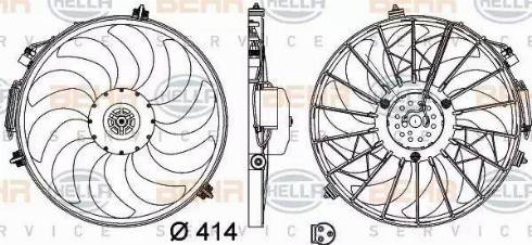 BEHR HELLA Service 8EW 009 158-721 - Вентилятор, охолодження двигуна autocars.com.ua