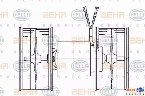 BEHR HELLA Service 8EW 009 159-111 - Вентилятор салону autocars.com.ua