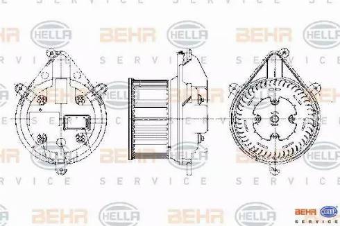 BEHR HELLA Service 8EW 009 159-141 - Вентилятор салону autocars.com.ua