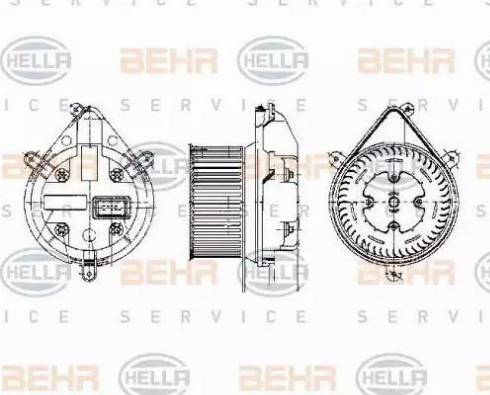 BEHR HELLA Service 8EW 009 159-191 - Вентилятор салону autocars.com.ua