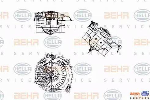 BEHR HELLA Service 8EW 009 159-331 - Вентилятор салону autocars.com.ua