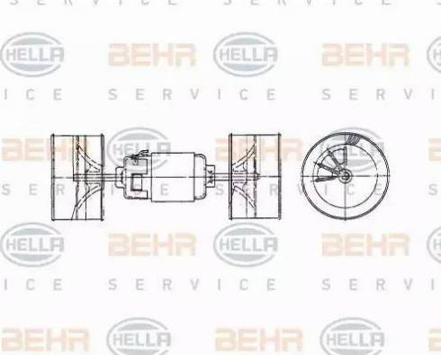 BEHR HELLA Service 8EW 009 160-531 - Вентилятор салона autodnr.net