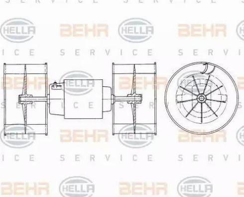 BEHR HELLA Service 8EW 009 160-571 - Вентилятор салону autocars.com.ua