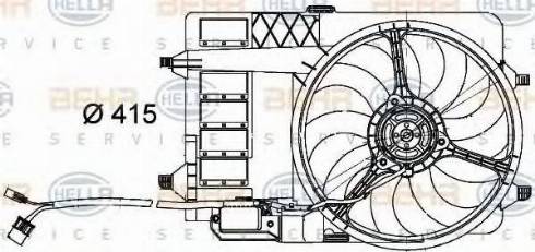 BEHR HELLA Service 8EW 351 000-291 - Вентилятор, охлаждение двигателя autodnr.net