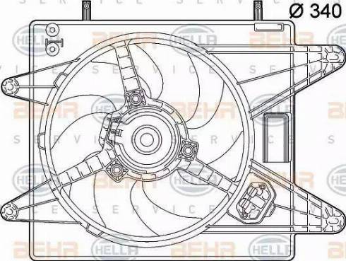 BEHR HELLA Service 8EW 351 039-431 - Вентилятор, охолодження двигуна autocars.com.ua