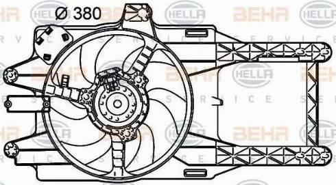 BEHR HELLA Service 8EW 351 039-501 - Вентилятор, охолодження двигуна autocars.com.ua