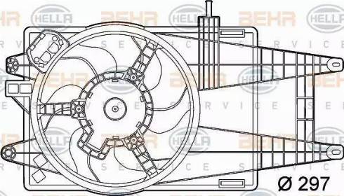 BEHR HELLA Service 8EW 351 039-581 - Вентилятор, охолодження двигуна autocars.com.ua