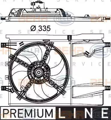 BEHR HELLA Service 8EW 351 040-341 - Вентилятор, охолодження двигуна autocars.com.ua