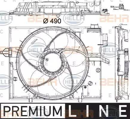 BEHR HELLA Service 8EW 351 040-431 - Вентилятор, охолодження двигуна autocars.com.ua