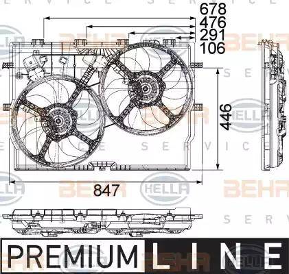 BEHR HELLA Service 8EW 351 040-611 - Вентилятор, охлаждение двигателя autodnr.net