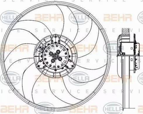 BEHR HELLA Service 8EW 351 150-681 - Вентилятор, охолодження двигуна autocars.com.ua