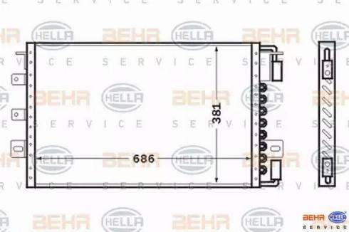 BEHR HELLA Service 8FC 351 024-131 - Конденсатор, кондиціонер autocars.com.ua