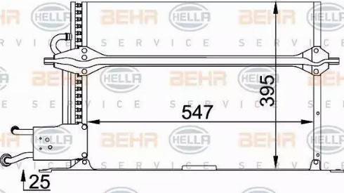 BEHR HELLA Service 8FC 351 035-291 - Конденсатор, кондиціонер autocars.com.ua