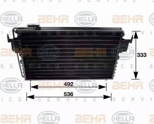 BEHR HELLA Service 8FC 351 035-391 - Конденсатор, кондиціонер autocars.com.ua