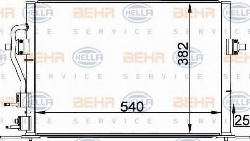 BEHR HELLA Service 8FC 351 035-584 - Конденсатор кондиционера autodnr.net