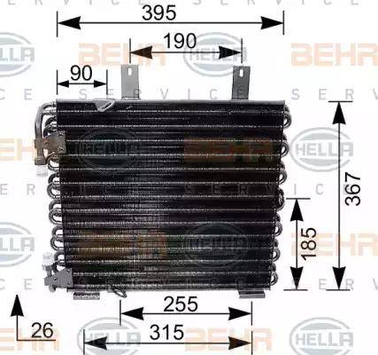 BEHR HELLA Service 8FC 351 035-621 - Конденсатор, кондиціонер autocars.com.ua