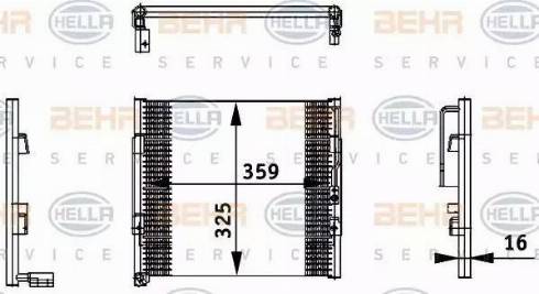 BEHR HELLA Service 8FC 351 035-731 - Конденсатор, кондиціонер autocars.com.ua