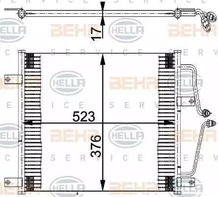 BEHR HELLA Service 8FC 351 036-201 - Конденсатор, кондиціонер autocars.com.ua