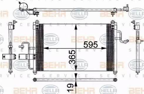 BEHR HELLA Service 8FC 351 037-231 - Конденсатор, кондиціонер autocars.com.ua