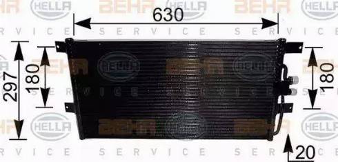 BEHR HELLA Service 8FC 351 037-431 - Конденсатор, кондиціонер autocars.com.ua