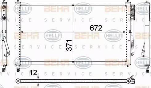 BEHR HELLA Service 8FC 351 037-474 - Конденсатор, кондиціонер autocars.com.ua