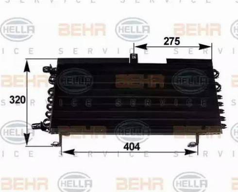 BEHR HELLA Service 8FC 351 038-281 - Конденсатор, кондиціонер autocars.com.ua