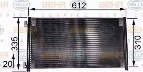 BEHR HELLA Service 8FC 351 038-311 - Конденсатор, кондиціонер autocars.com.ua