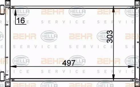 BEHR HELLA Service 8FC 351 038-321 - Конденсатор, кондиціонер autocars.com.ua