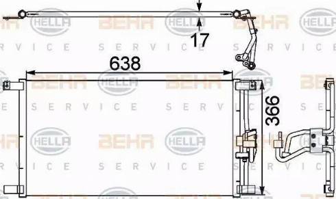 BEHR HELLA Service 8FC 351 038-481 - Конденсатор кондиционера autodnr.net