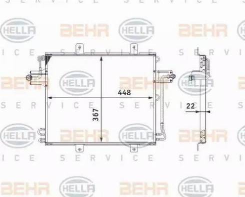 BEHR HELLA Service 8FC 351 038-611 - Конденсатор кондиционера autodnr.net