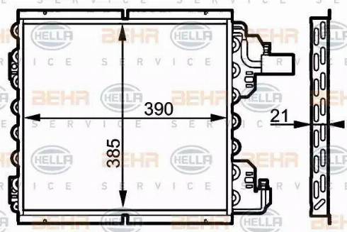 BEHR HELLA Service 8FC 351 038-621 - Конденсатор, кондиціонер autocars.com.ua