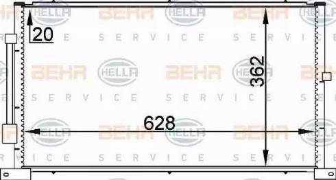 BEHR HELLA Service 8FC 351 038-714 - Конденсатор, кондиціонер autocars.com.ua